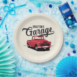 Pratos de Papel Personalizados de Caminhão Vintage