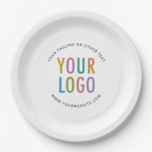 Pratos de Papel Personalizados Logotipo da Empresa