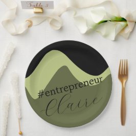 Pratos de Papel Personalizados Nome Empresário