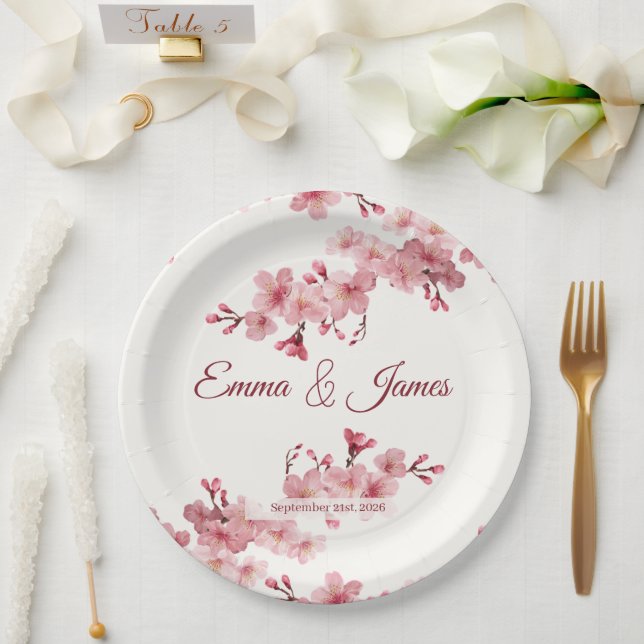 Pratos de Papel Personalizados para Casamento com  (Casamento)