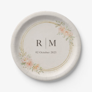 Pratos de Papel Personalizados para Casamento com 