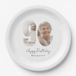 Pratos de Papel Personalizados para Festa de 90 An
