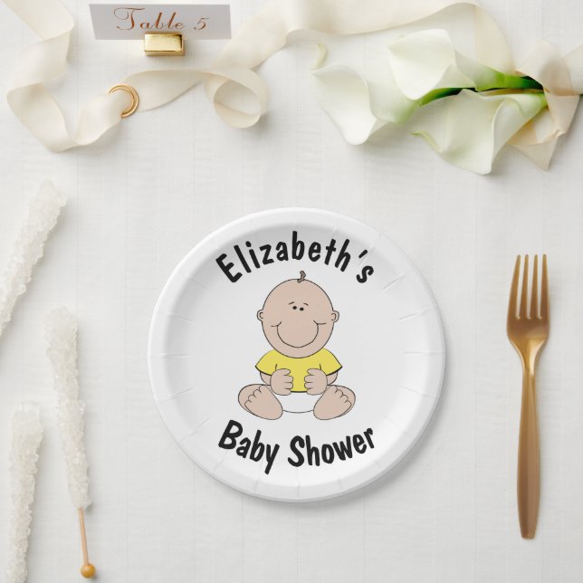 Pratos de papel personalizados para festa de bebê (Casamento)