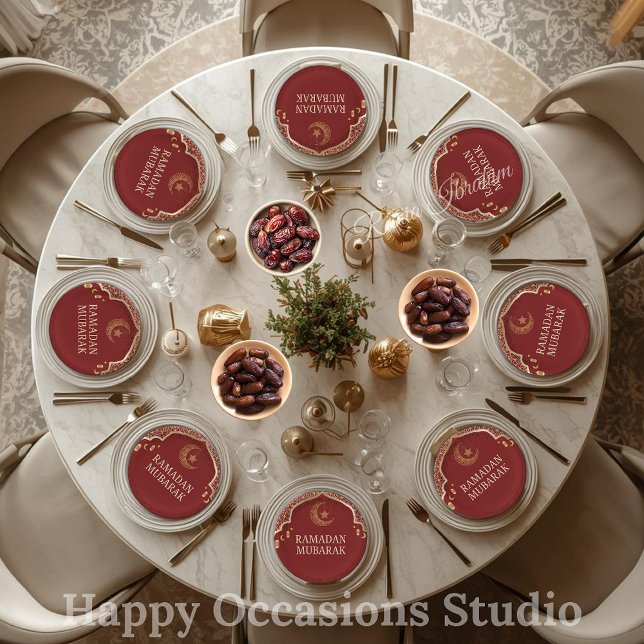 Pratos de Papel Ramadan Kareem Ramadan Mubarak (Criador carregado)