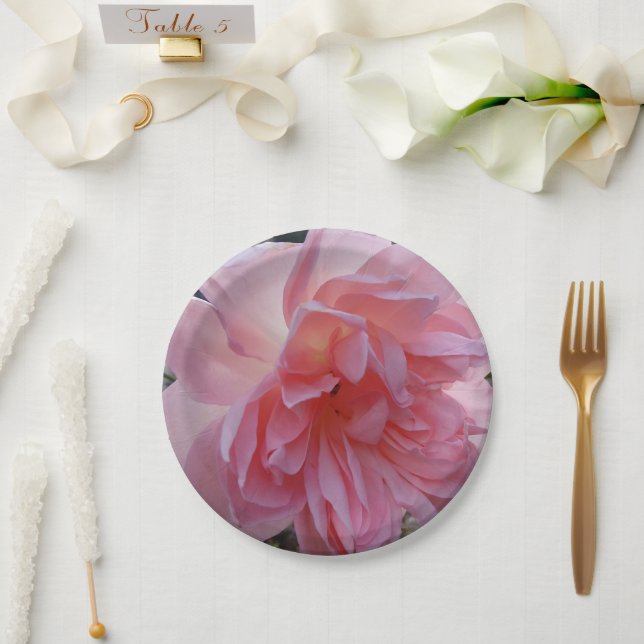 Pratos de papel rosa para a sua festa ou evento (Casamento)