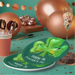 Pratos de Papel Shamrock Dia de São Patrício
