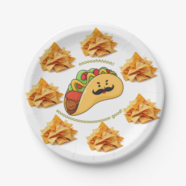 Pratos de Papel,  Tacos Tortilla Chips (Frente)