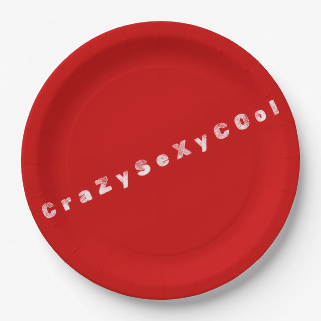 Pratos de Papel Tema CrazySexyCool (Frente)