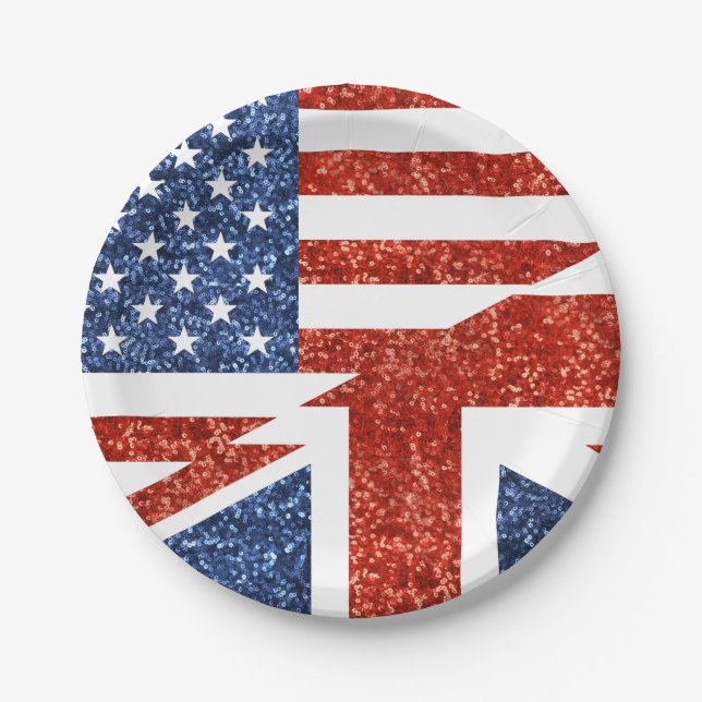 pratos de papel uk da gliter usa (Frente)