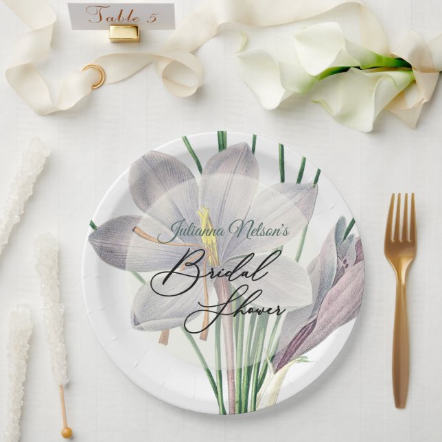 Pratos de papel Vintage blumen (Casamento)