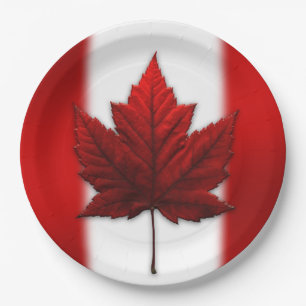 Pratos do Dia do Canadá Bandeira do Canadá Folha P