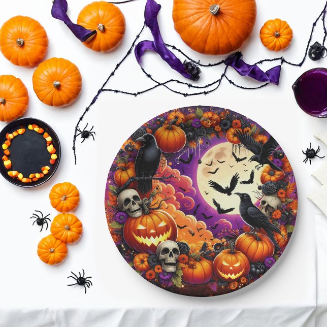 Pratos do Halloween: Design festivo e assustador (Criador carregado)