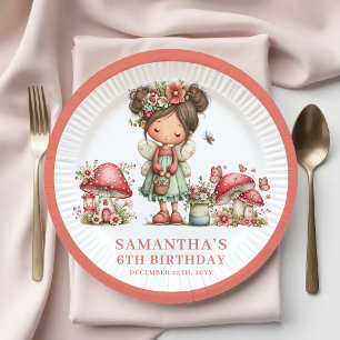 Pratos Florais Pastel de Aniversário de 7 Anos da
