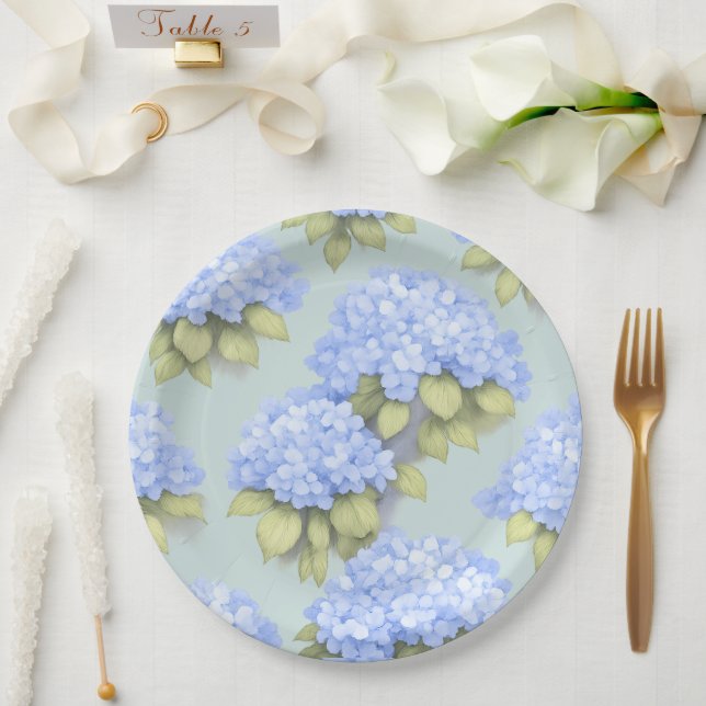 Pratos Hydrangea | Festa Floral Azul de Ovo de Pat (Casamento)
