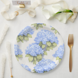 Pratos Hydrangea | Festa Floral Azul Marfim Elegan