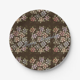 Pratos Marrom Chocolate com Flores Bonitas para An