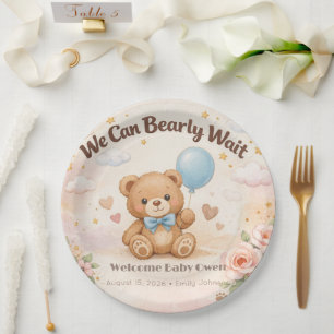 Pratos para Chá de Bebê Tema Balão de Urso