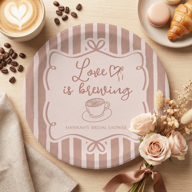 Pratos para Chá de Panela de Noiva Love is Brewing (Criador carregado)
