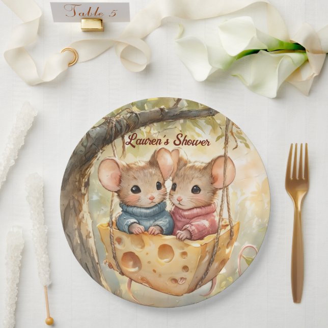 Pratos para Chás de Bebê Gêmeos de Outono (Casamento)