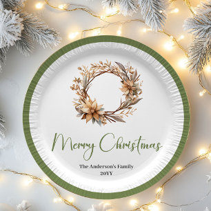 Pratos Personalizados de Natal Família Neutro Quen