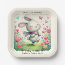 Pratos Personalizados para Chá de Bebê Coelho