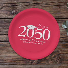 Pratos Personalizados para Festa de Formatura Verm