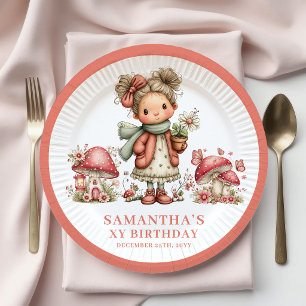 Pratos Rosa Bege para Aniversário de 8 Anos da Whi