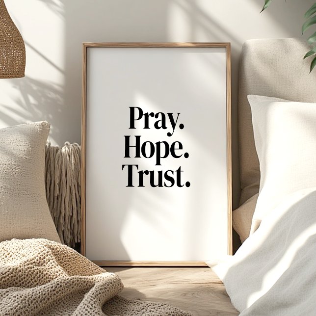 Pray Hope Trust – Islamic Minimalist Poster (Criador carregado)