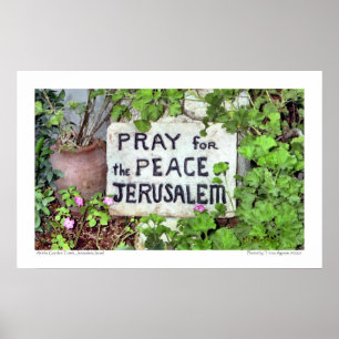 "Pray para a paz poster de Jerusalem"