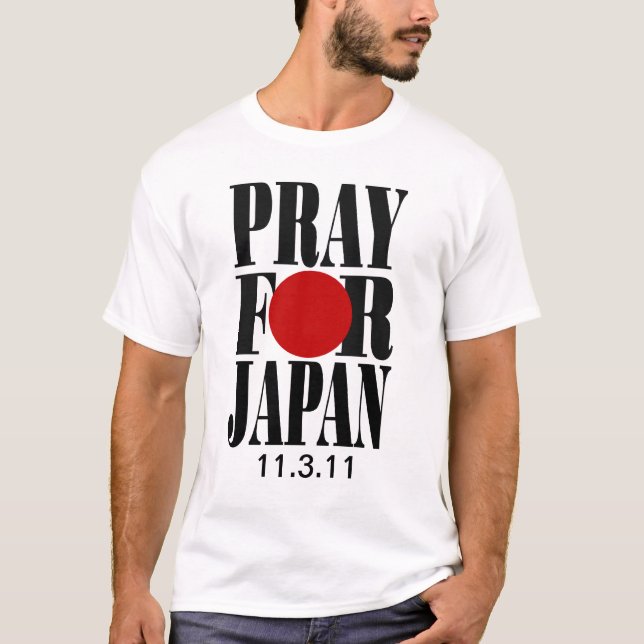 Pray para o t-shirt de Japão (Frente)