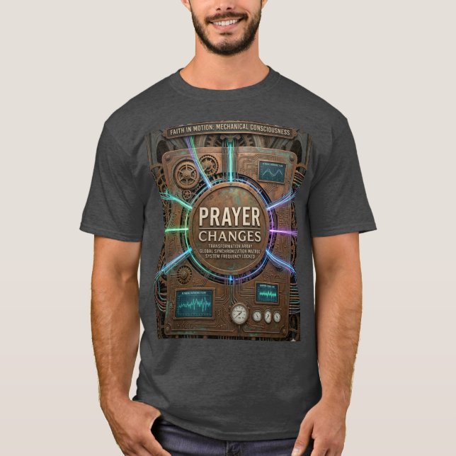 Prayer Changes – Steampunk Control Panel T-Shirt (Frente)