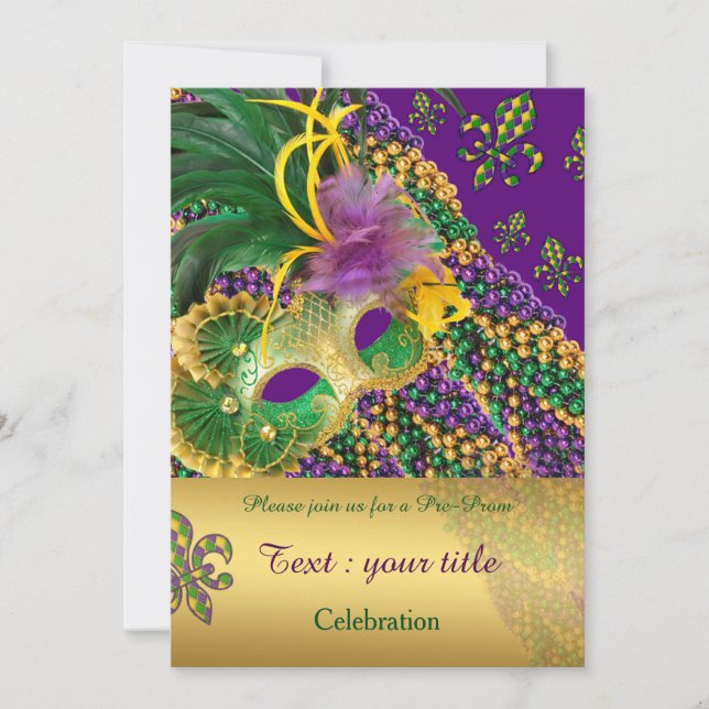 "pre convite do baile de formatura", "mascarada", (Frente)