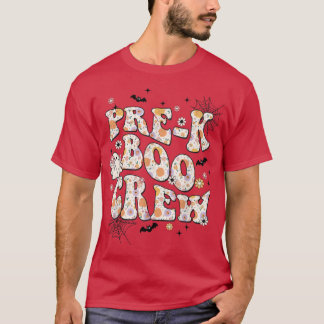 Pré-k Boo Crew Camisa Vintage Groovy Hippie Hallow
