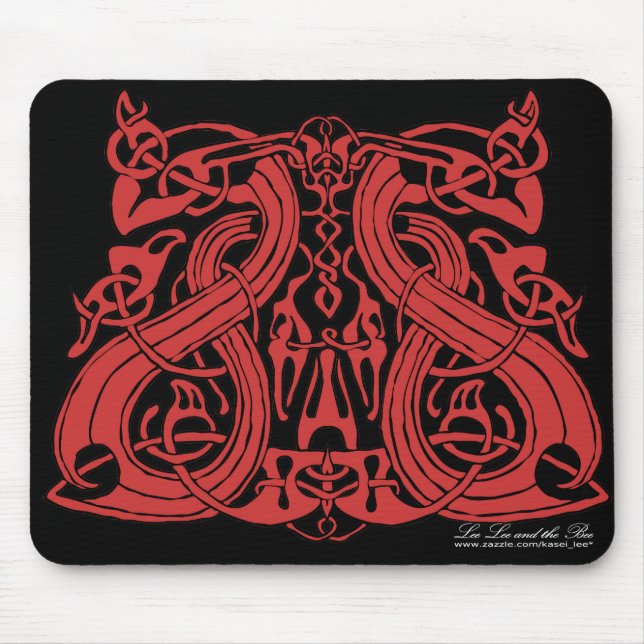 Pre vermelho de Viking, mousepad (Frente)