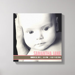 Precioso Banda Nursery Canvas Art - Rosa