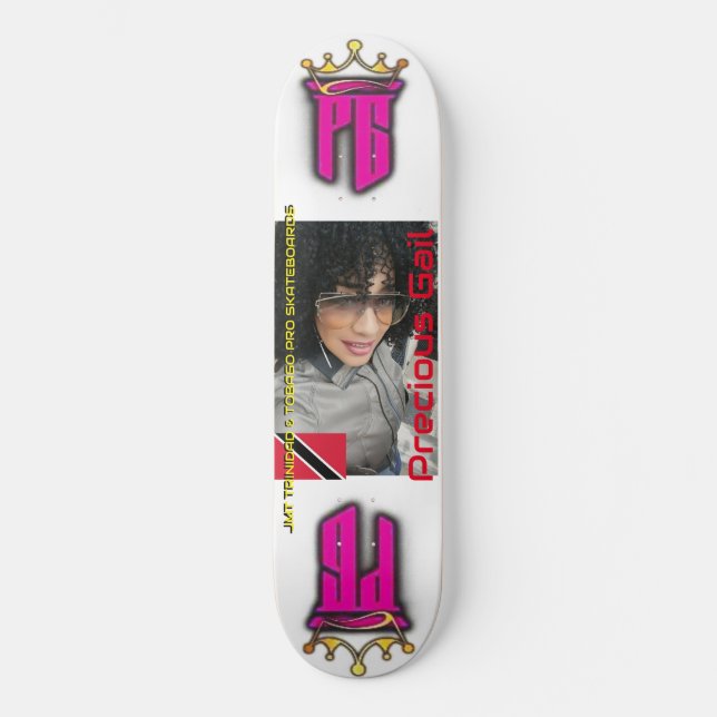 PRECIOUS GAIL.  JMT 8 1/4" Shape de Skateboard (Frente)