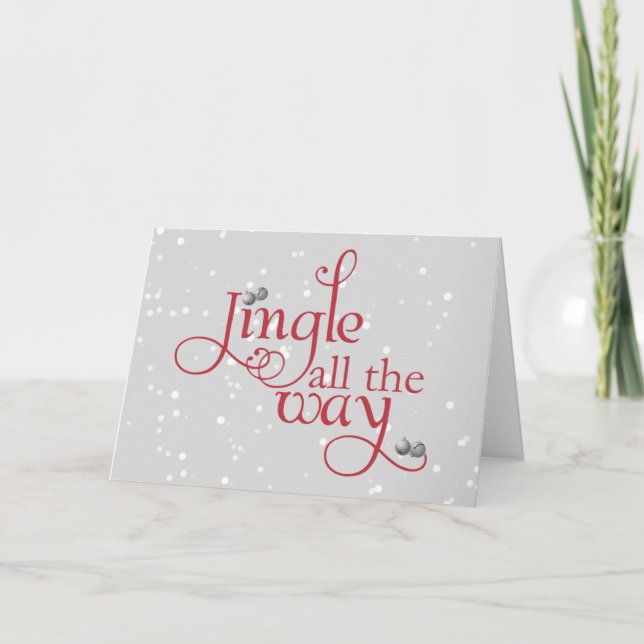 Precipitação através do cartão do feriado da neve (Frente)