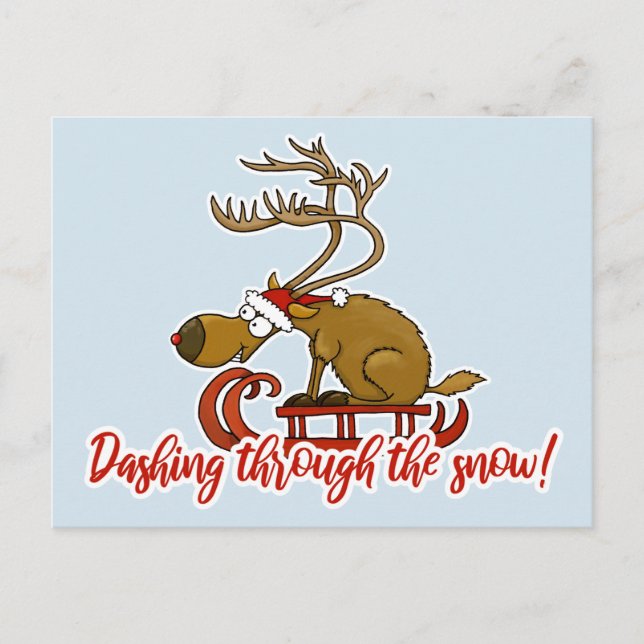 Precipitação através do cartão do Natal da neve (Frente)