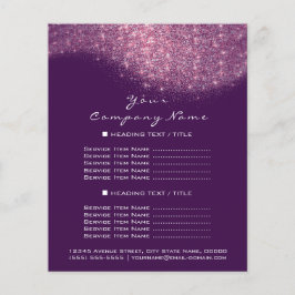 Preços de Confetti da Glitter Folheto Rosa Púrpura