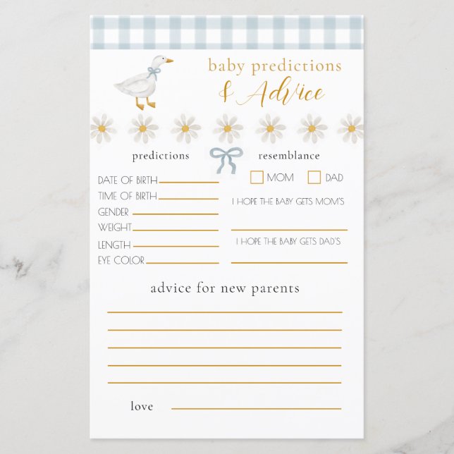 Predição de Conselho para Bebê com Xadrez Azul Sil (Frente)