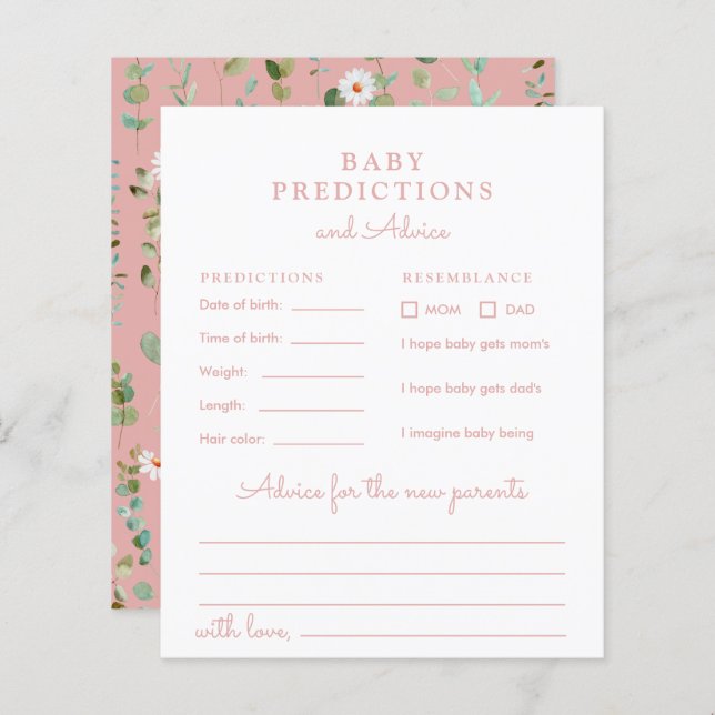 Predições e conselhos para bebês Eucalyptus Waterc (Frente/Verso)