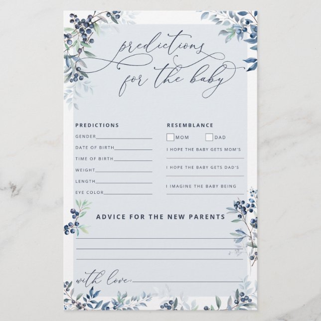 Predições e conselhos sobre Chás de fraldas de mir (Frente)