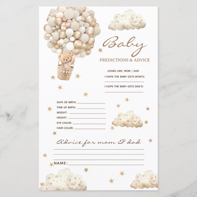 Predições e conselhos sobre o Chá de fraldas neutr (Frente)