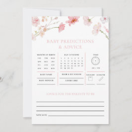 Predições Florais Rosa - Jogo do Chá de fraldas de