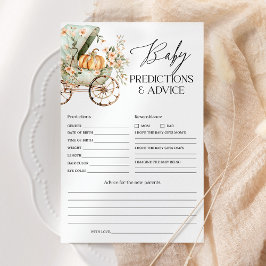 Predições para bebês e Chá de fraldas de abóbora d