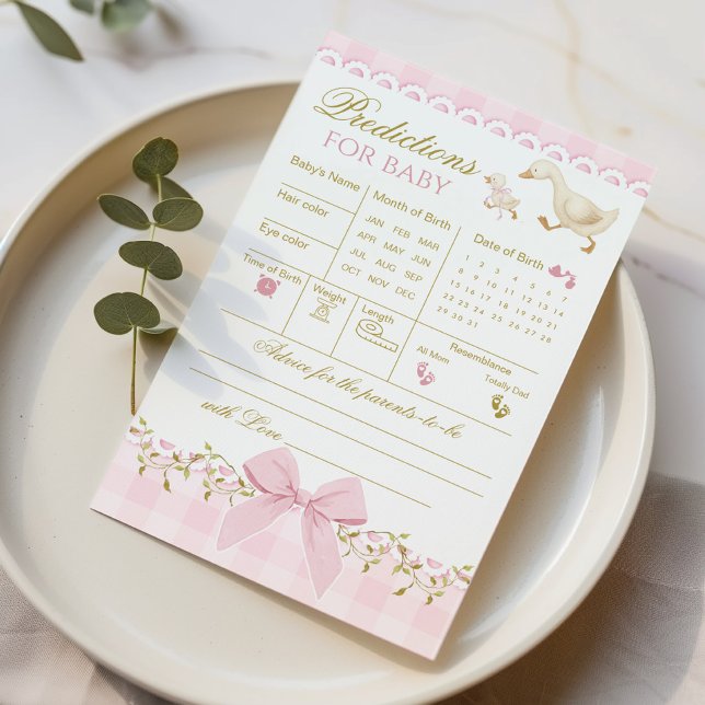 Predictions and Advice Silly Goose Pink Gingham (Criador carregado)