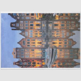 Prédios urbanos em Papel Tecido de Decoupage de Ri