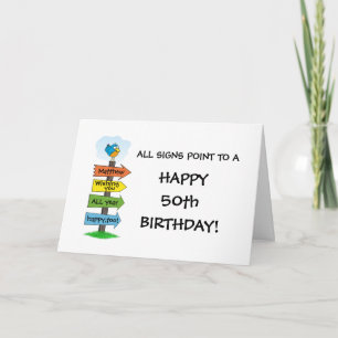 Preencha O Cartão De Aniversário De 50ª Divers