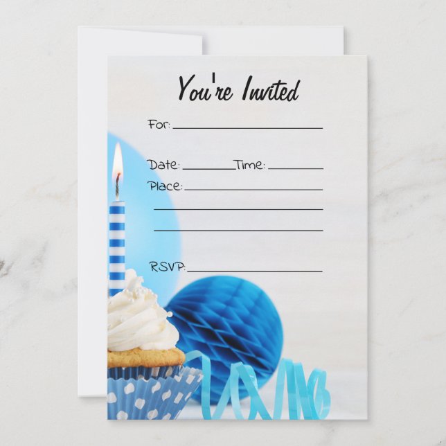 Preencha o Convite de Aniversário do Vazio (Frente)