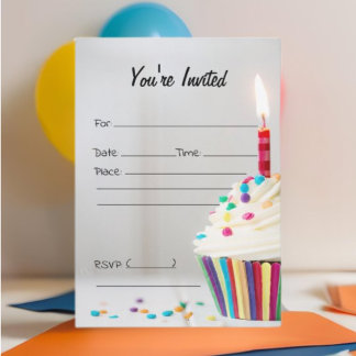 Preencha o Convite de Aniversário do Vazio